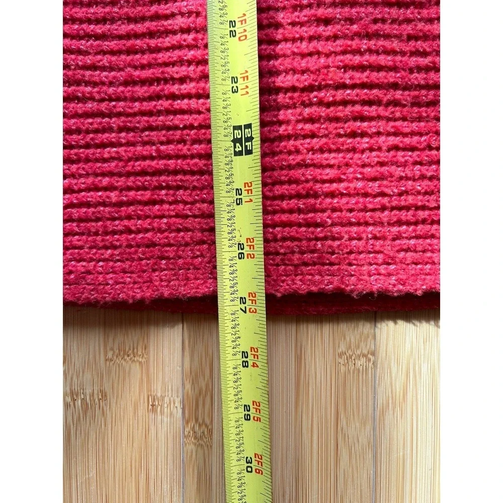 Anthropologie Pilcro Oversized Soft Boxy Red Knit Sweater Sz‎ MP Capsule Minimal